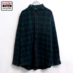 90s USA製 vintage L.L.Bean チェック柄 ブラックウォッチ ボタンダウン 長袖シャツ メンズ 表記XLサイズ