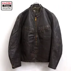 60s vintage 逆ハ シングルライダースジャケット メンズ Lサイズ相当