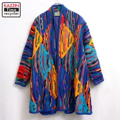 90s vintage COOGI 3Dニット ガウン メンズ 表記Mサイズのサムネイル