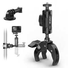 ☆新品☆Ulanzi R105 スーパークランプ【2025新型 3爪構造】360°回転 金属製 カメラマウント 一体式 カメラグリッパー ホルダー1/4”ネジ 自転車・バイク・オートバイクリップマウント GoPro用アクセサリー アクションカ af0ce6d6
