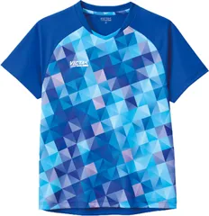 ヴィクタス VICTAS 卓球 プリズム ゲームシャツ ユニセックス トップス ユニフォーム JTTA公認 吸汗速乾 抗菌 防臭 UVカット 昇華プリント 部活 クラブ サークル チーム 試合  612601 5000 ブルー