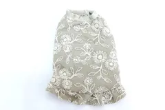 【199083】as know as アズノゥアズ  花刺繍 中綿コート ベスト 小型犬ドッグウェア 犬服  パピー