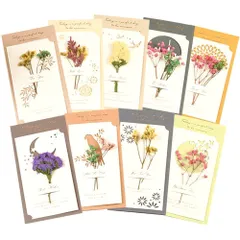 【在庫処分】星 箔押し 月 鳥 Wishes Best キラキラ おしゃれ シック カラフル 影絵 シルエット ゴージャス 封筒付/型抜き 9種セット 花 ドライフラワー 2109me179 カード メッセージ moin moin