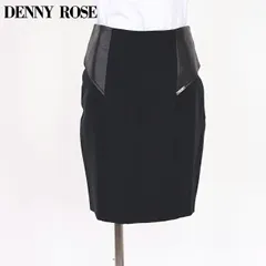 デニーローズ DENNY ROSE レディース ミニスカート フェイクレザー切替スカート ブラック系  （サイズ/40）wd1063のサムネイル