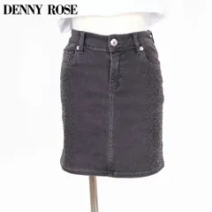 デニーローズ DENNY ROSE レディース ミニスカート ストーン飾りブラックデニムミニスカート ブラック系  （サイズ/25）wd1072のサムネイル