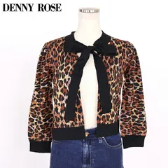 デニーローズ DENNY ROSE レディース 長袖カーディガン レオパードプリントリボンカーディガン ブラウン系  （サイズ/XS/S/M）wd1115のサムネイル