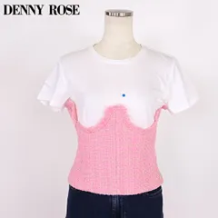 デニーローズ DENNY ROSE レディース Tシャツ ツイード切替デザイン ホワイト系  （サイズ/42）wd1125のサムネイル