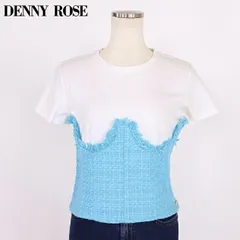 デニーローズ DENNY ROSE レディース Tシャツ ツイード切替デザイン ホワイト系  （サイズ/42）wd1124のサムネイル