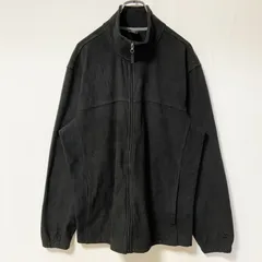 古着 used　STARTER　スターター　長袖フリースジャケット　フルジップアウター　ワンポイントロゴ刺繍　黒　Lサイズ