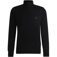 ボス メンズ アウター ニット・セーター セーター Boss Kanobix ZipNeck Sweater Black 001 ブラックのサムネイル