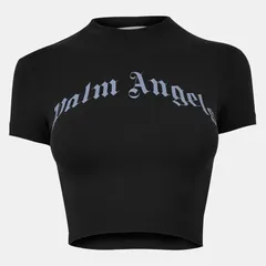 パーム・エンジェルス レディース トップス Tシャツ PALM ANGELS Palm Lgo Baby Tee Ld54 Black ブラックのサムネイル
