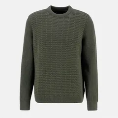 バブアー メンズ アウター ニット・セーター クルーネック Barbour Cleveland Crew Neck Jumper Duffle Bag GN74のサムネイル
