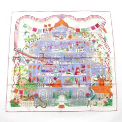 エルメス カレ90 シルク La Maison des Carres メゾン デ カレ スカーフ マルチカラー【中古】