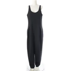 ザロウ Gage Jumpsuit ポリエステル シルク ノースリーブ オーバーオール オールインワン ジャンプスーツ ブラック M【中古】