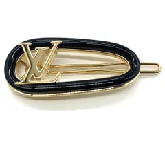 ルイヴィトン バレッタ マイ LV チェーン M02294 ゴールド ブラック メタル ヘアアクセサリー レディース LOUIS VUITTON Aランクのサムネイル