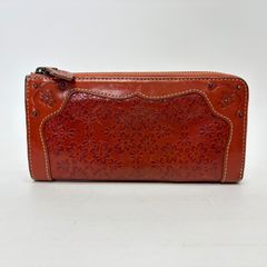Dakota 花柄 カッティング レザー 長財布 キャメル 浮き彫り調 - メルカリ