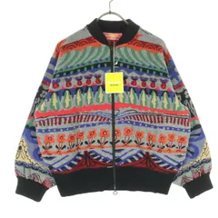 美品 souhait スエ スペイン製 総柄 長袖 ニット ブルゾン S レディース 古着