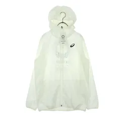 asics アシックス ビッグロゴプリント 長袖 ジップアップ ウインドブレーカー S オフホワイト TOKYOオリンピック2020 メンズ 古着のサムネイル