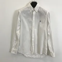 ポロラルフローレン 白ポプリンシャツ S