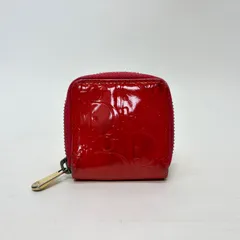 3674 Christian Dior クリスチャンディオール コインケース 小銭入れ レッド PVC 総柄