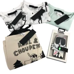 未使用/タグ付/KARL LAGERFELD/カールラガーフェルド/Tシャツ/タンクトップ/トートバッグ/iPhoneケース/サイズiphone5/5S/5点セット/RS0744のサムネイル