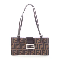 フェンディ ズッカ柄 ショルダー ハンドバッグ ブラウン【中古】