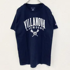 古着 used　champion チャンピオン　半袖カレッジプリントTシャツ　ビラノバ大学　ラクロス　ネイビー　紺　Mサイズ