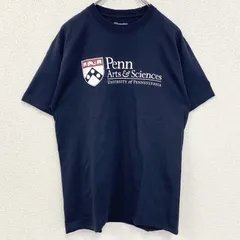 古着 used　champion　チャンピオン　半袖カレッジプリントTシャツ　ペンシルベニア大学　ネイビー　紺　Mサイズ