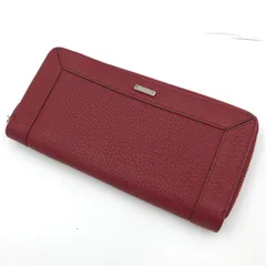 バルコス BARCOS 長財布 ラウンドファスナー レッド 赤 レザー 美品