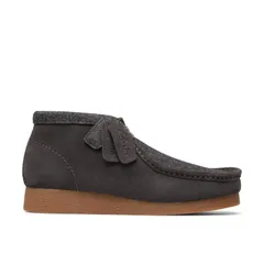 クラークス メンズ シューズ ブーツ・レインブーツ Clarks Wallabee Bt Sn54 Dark Grey Combi グレー