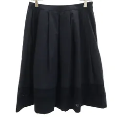 J.PRESS ジェイプレス ミモレ丈 プリーツスカート 13 ネイビー レディース 古着