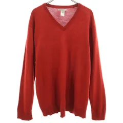 GAP ギャップ 長袖 Vネック ニット L レッド セーター メンズ 古着