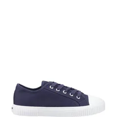ハッシュパピー レディース シューズ スニーカー Hush Puppies Freya Canvas Trainer Navy ネイビーのサムネイル