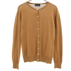 JOHN SMEDLEY ジョンスメドレー イギリス製 長袖 ニットカーディガン S キャメル アンサンブル レディース 古着