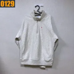 100 チャンピオン ハーフジップ スウェット Tシャツ