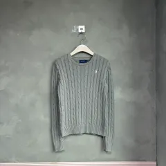 POLO RALPH LAUREN ポロラルフローレン ケーブル編みニット カーキ グレー