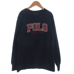 ポロ ラルフローレン POLO RALPH LAUREN Tシャツ カットソー 長袖 刺繍 ロゴ 紺 ネイビー M 10-12 150cm