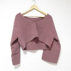 美品 H BEAUTY&YOUTH H ビューティアンドユース ユナイテッドアローズ 長袖 クロップドニット ピンクベージュ レディース 古着 中古 USED