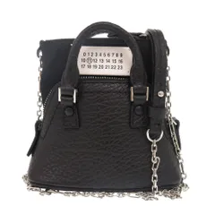 新品同様 メゾン マルジェラ 5AC クラシックベビー レザー ブラック ショルダーバッグ チェーンショルダー 黒 0360 Maison Margiela