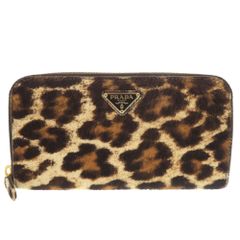 美品 PRADA プラダ ハラコ 長財布 SABBIA ヒョウ柄 レオパード - メルカリ