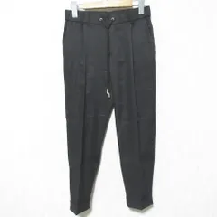 美品 martinique マルティニーク リネン ドロスト イージーパンツ A0333FP サイズ2 ブラック レディース 古着 中古 USED