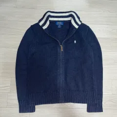 ネイビー ポロ ラルフ ローレン ニット ジップアップ