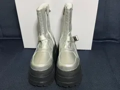 アウトレット YOSUKE 厚底ショートブーツ （シルバー）4460104 23.5CM 未使用/送料無料/激安