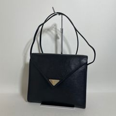 2604-247｜イヴサンローラン ショルダーバッグ レザー ブラック - メルカリ