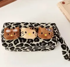 ハローキティ レオパード ポーチ 筆箱 (新品)
