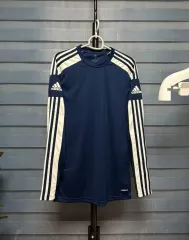 アディダス ネイビー 3本線 長袖 Tシャツ 機能性 M