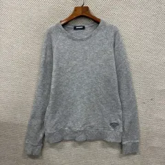 バックル カジュアル 刺繍 ロゴ コットン ニット L A06190