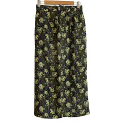 美品 JOURNAL STANDARD ジャーナルスタンダード レリューム フラワープリント ロングスカート サイズ38 グリーン レディース 古着 中古 USED