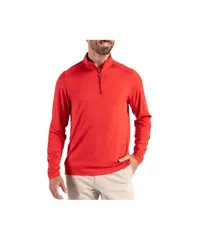 カッターアンドバック メンズ アウター ジャケット・ブルゾン ハーフジップ Cutter Buck Coastline Epic Comfort Recycled Mens Quarter Zip Rのサムネイル