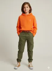 ポロラルフローレン キッズ フーディー オレンジ (12-14)